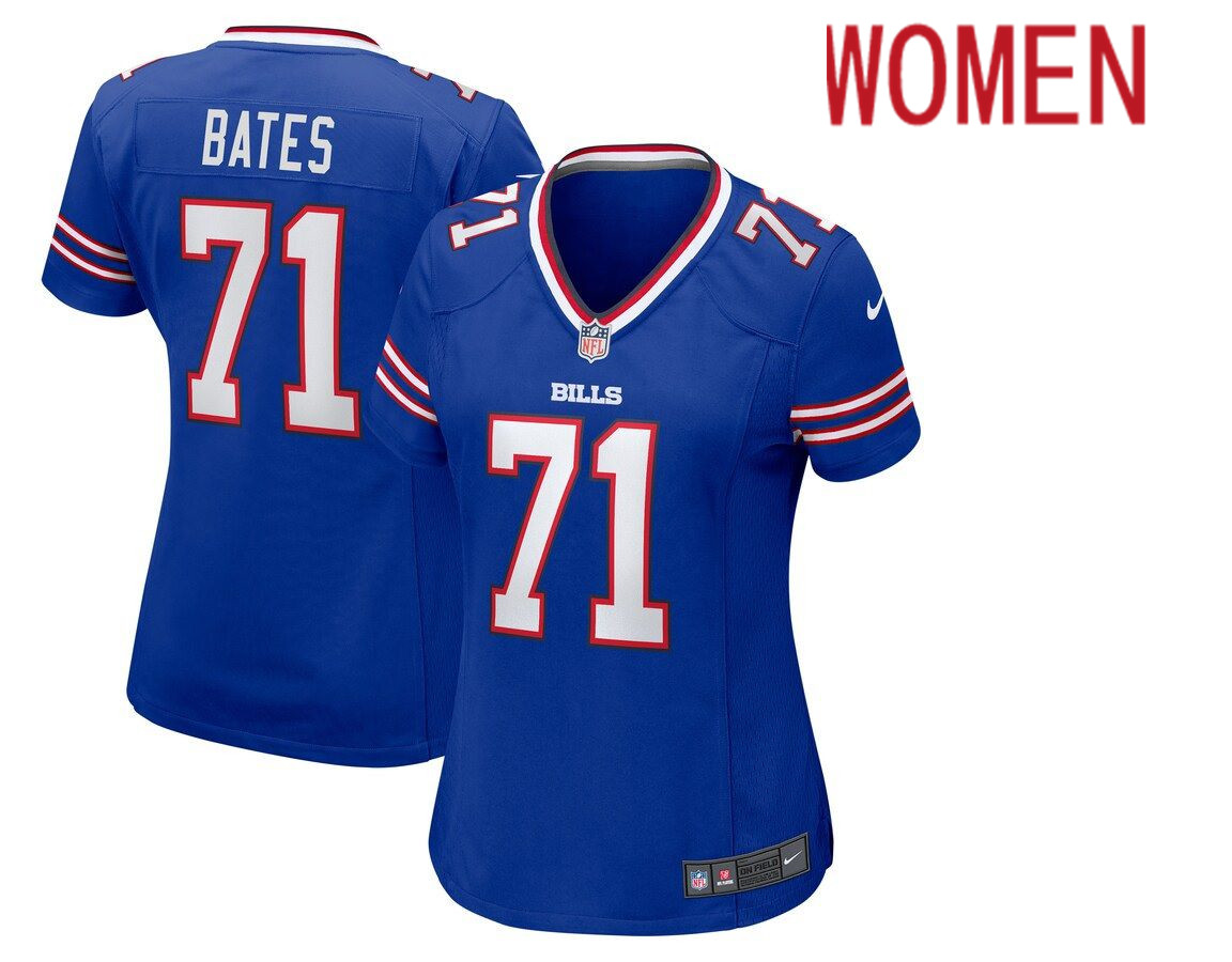Women Buffalo Bills #71 Ryan Bates Nike Royal Game NFL Jersey